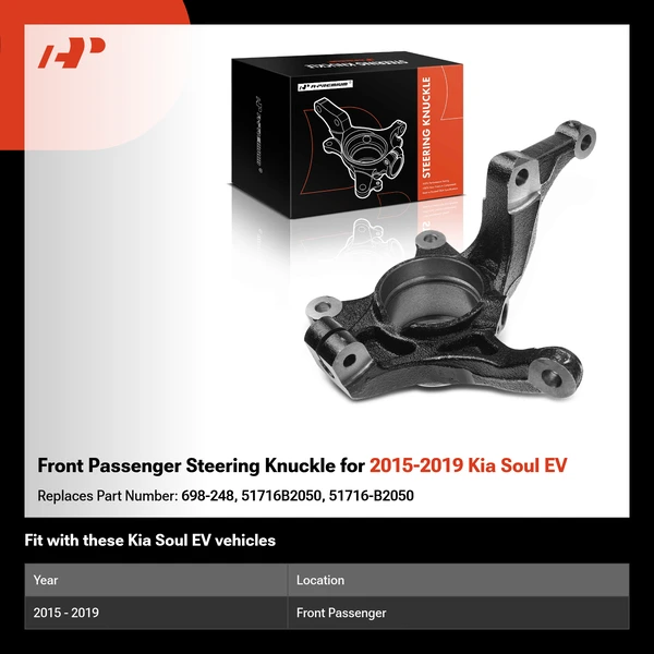 Front Passenger Steering Knuckle for 2015-2019 Kia Soul EV