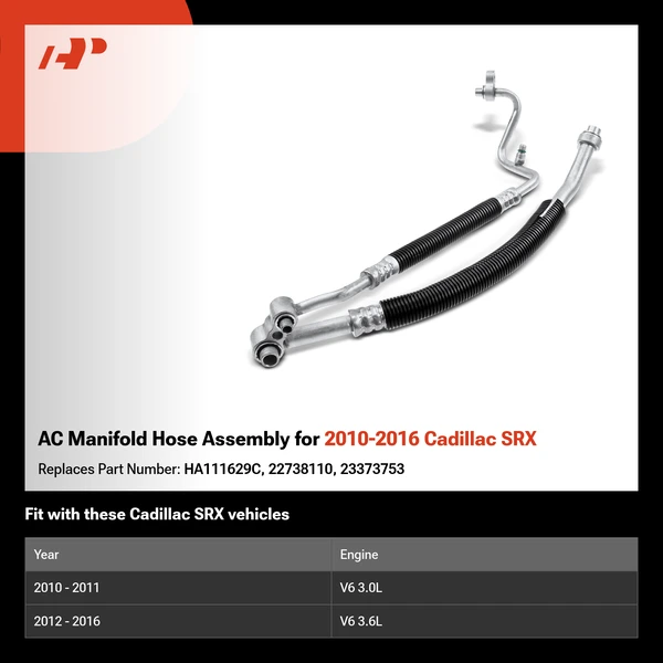 AC Manifold Hose Assembly for 2010-2016 Cadillac SRX