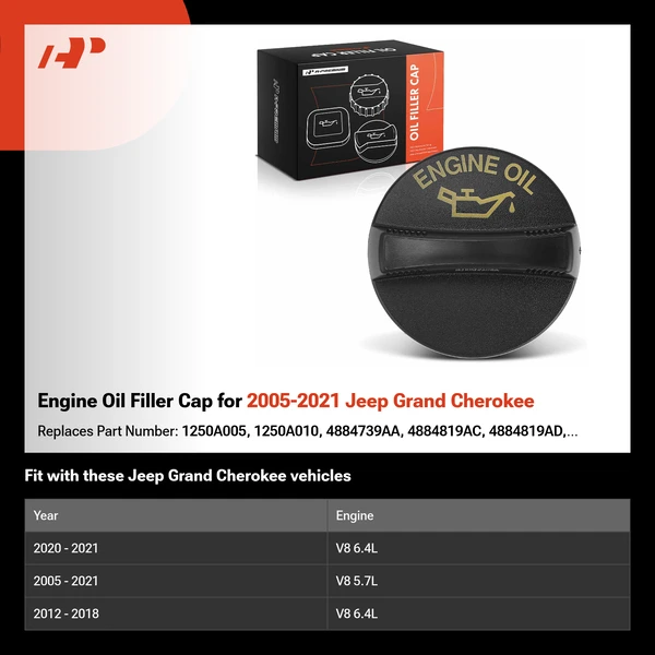 Engine Oil Filler Cap for 2005-2021 Jeep Grand Cherokee