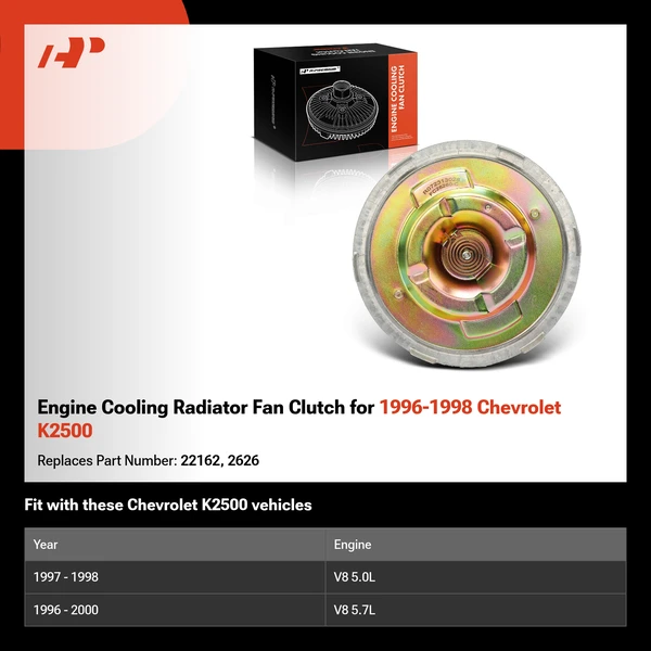 Engine Cooling Radiator Fan Clutch for 1996-1998 Chevrolet K2500