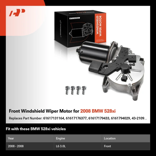 Front Windshield Wiper Motor for 2008 BMW 528xi