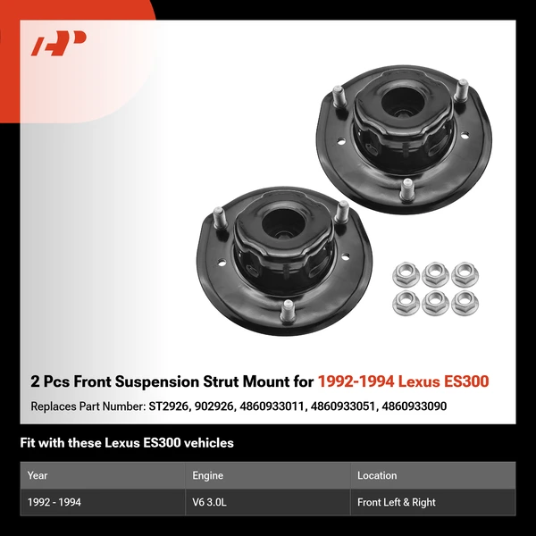 2 Pcs Front Suspension Strut Mount for 1992-1994 Lexus ES300