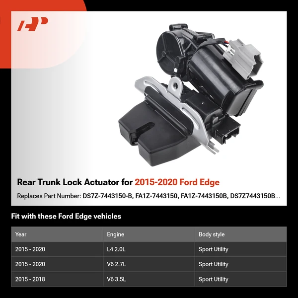 Rear Trunk Lock Actuator for 2015-2020 Ford Edge