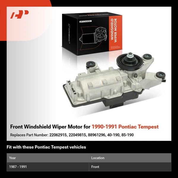 Front Windshield Wiper Motor for 1990-1991 Pontiac Tempest