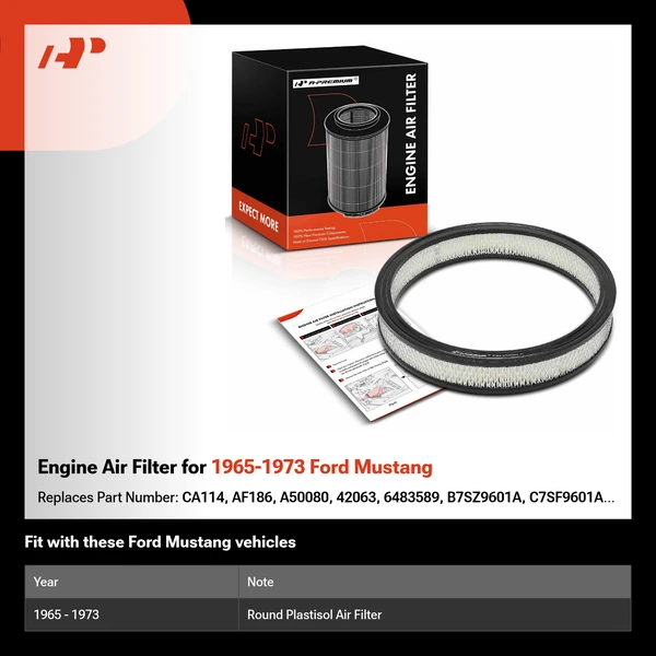 Engine Air Filter for 1965-1973 Ford Mustang