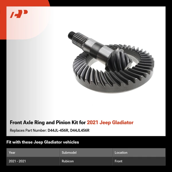 Front Axle Ring and Pinion Kit for 2021 Jeep Gladiator