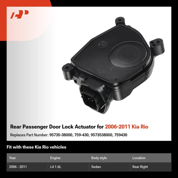 Rear Passenger Door Lock Actuator for 2006-2011 Kia Rio