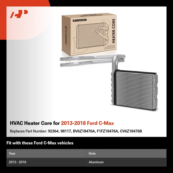 HVAC Heater Core for 2013-2018 Ford C-Max