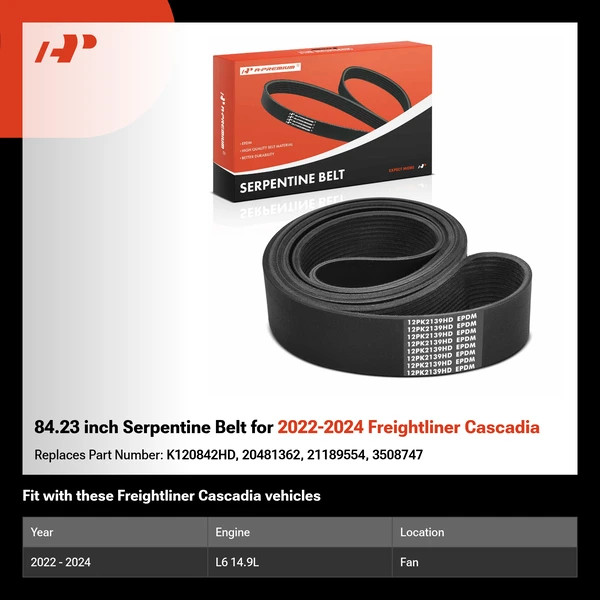 84.23 inch Serpentine Belt for 2022-2024 Freightliner Cascadia