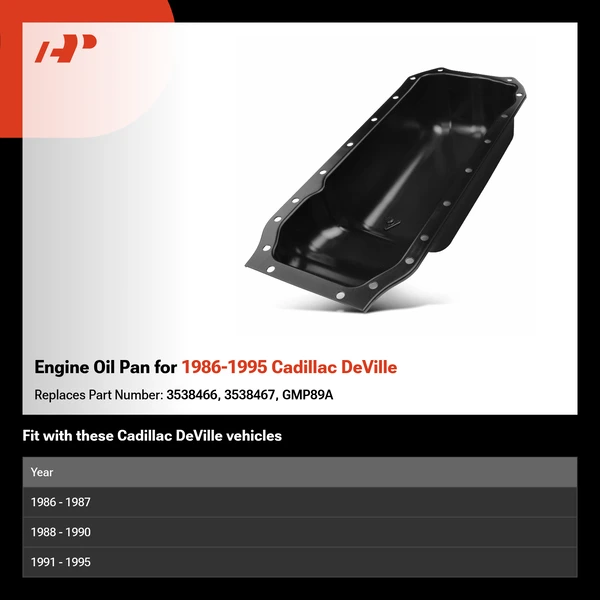 Engine Oil Pan for 1986-1995 Cadillac DeVille
