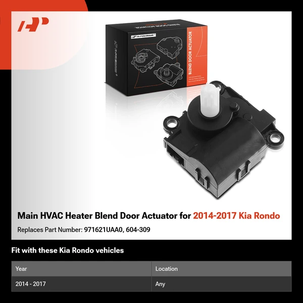 Main HVAC Heater Blend Door Actuator for 2014-2017 Kia Rondo