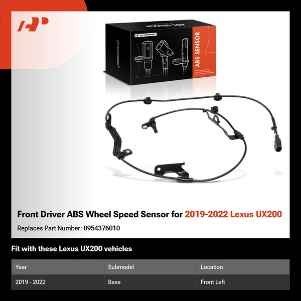 Front Driver ABS Wheel Speed Sensor for 2019-2022 Lexus UX200