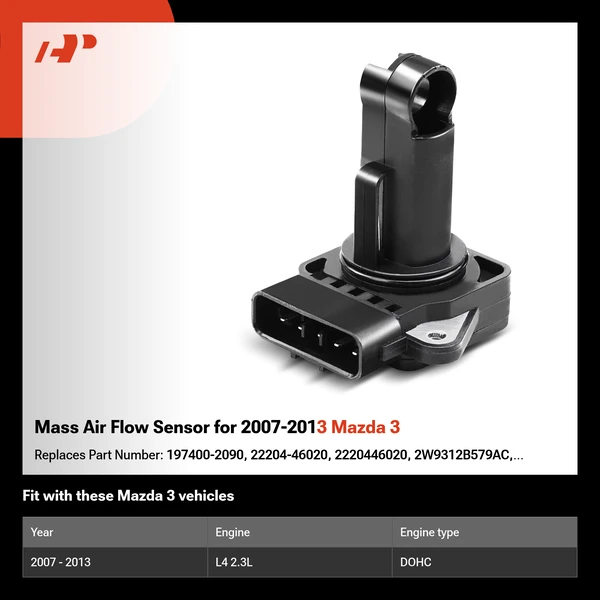 Mass Air Flow Sensor for 2007-2013 Mazda 3