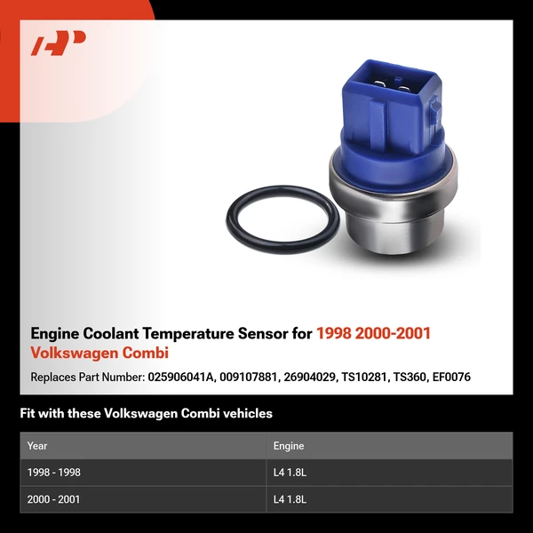 Engine Coolant Temperature Sensor for 1998 2000-2001 Volkswagen Combi
