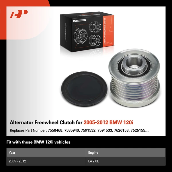 Alternator Freewheel Clutch for 2005-2012 BMW 120i