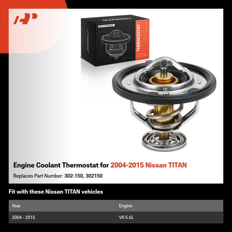 Engine Coolant Thermostat for 2004-2015 Nissan TITAN