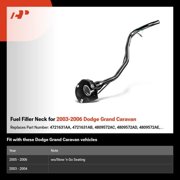 Fuel Filler Neck for 2003-2006 Dodge Grand Caravan