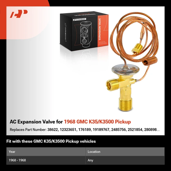 AC Expansion Valve for 1968 GMC K35/K3500 Pickup