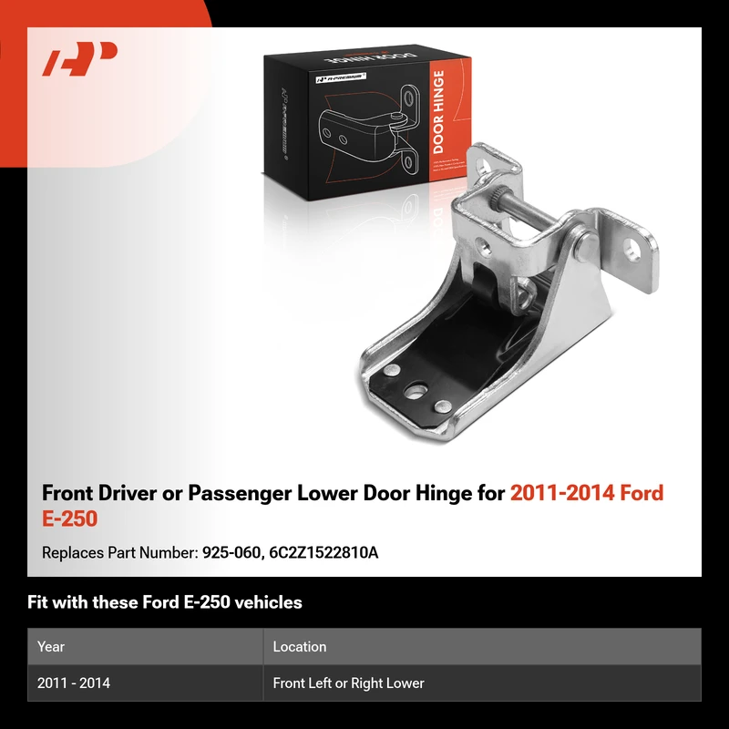 Front Driver or Passenger Lower Door Hinge for 2011-2014 Ford E-250