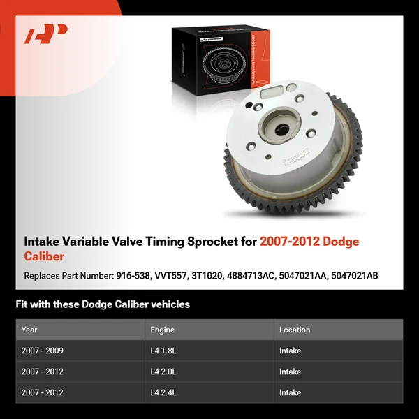 Intake Variable Valve Timing Sprocket for 2007-2012 Dodge Caliber