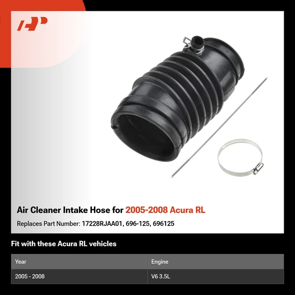 Air Cleaner Intake Hose for 2005-2008 Acura RL
