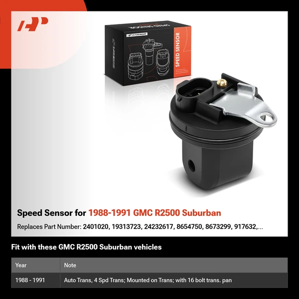 Speed Sensor for 1988-1991 GMC R2500 Suburban