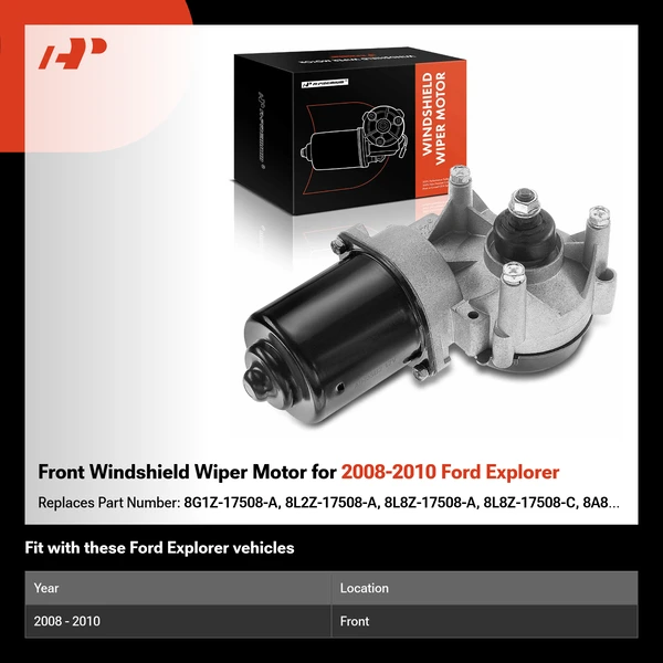 Front Windshield Wiper Motor for 2008-2010 Ford Explorer