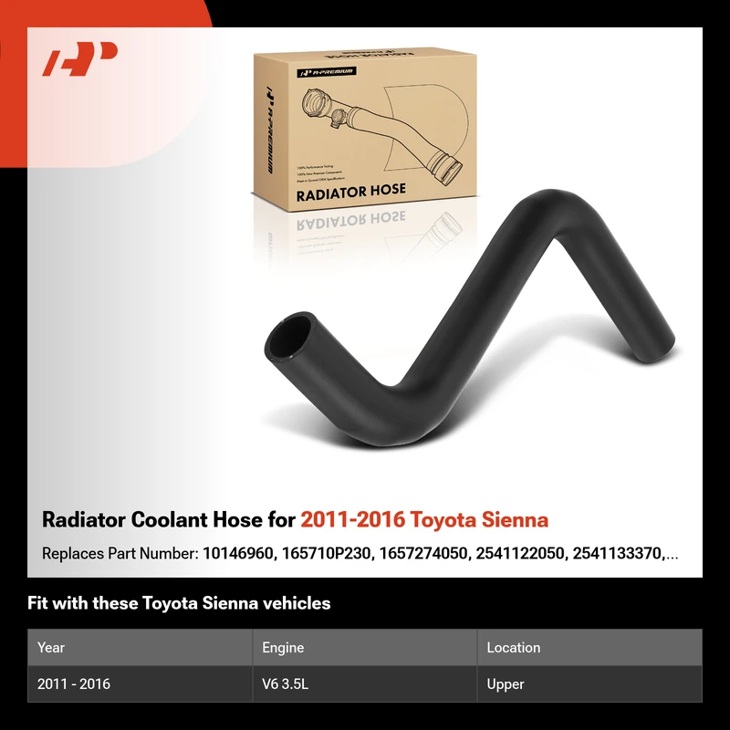 Radiator Coolant Hose for 2011-2016 Toyota Sienna