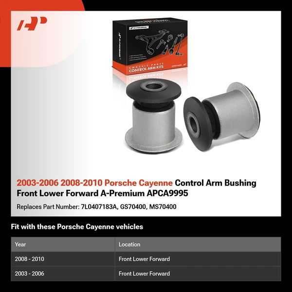 2003-2006 2008-2010 Porsche Cayenne Control Arm Bushing Front Lower Forward A-Premium APCA9995
