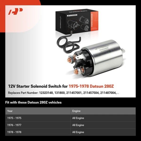 12V Starter Solenoid Switch for 1975-1978 Datsun 280Z