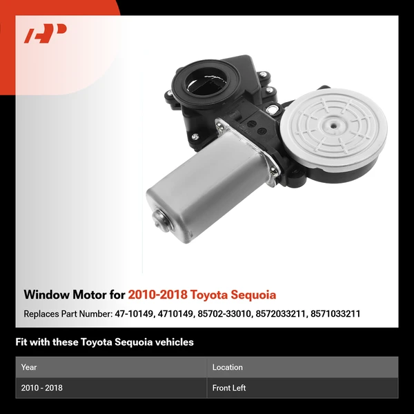 Window Motor for 2010-2018 Toyota Sequoia