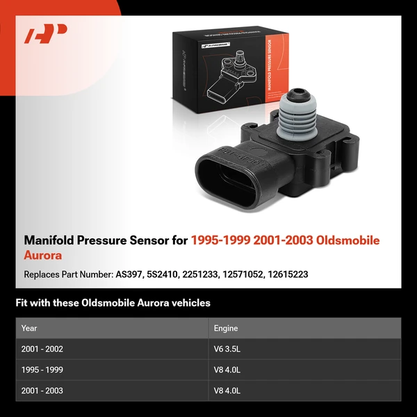 Manifold Pressure Sensor for 1995-1999 2001-2003 Oldsmobile Aurora