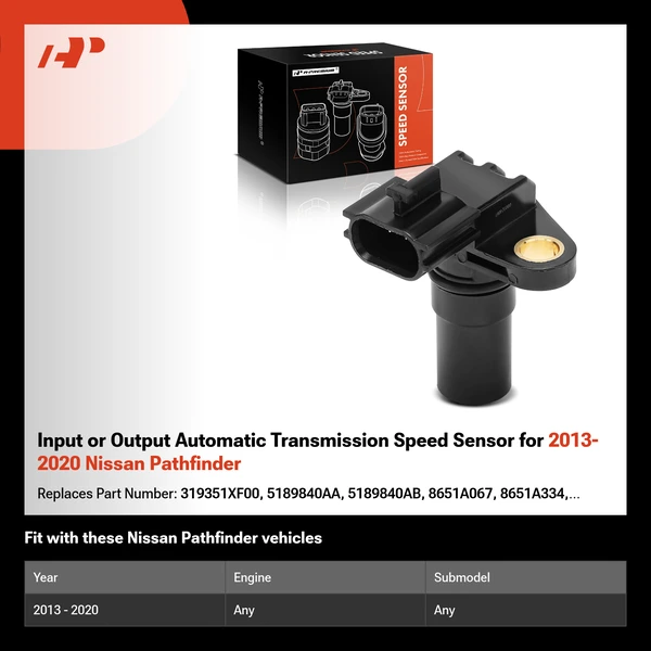 Input or Output Automatic Transmission Speed Sensor for 2013-2020 Nissan Pathfinder