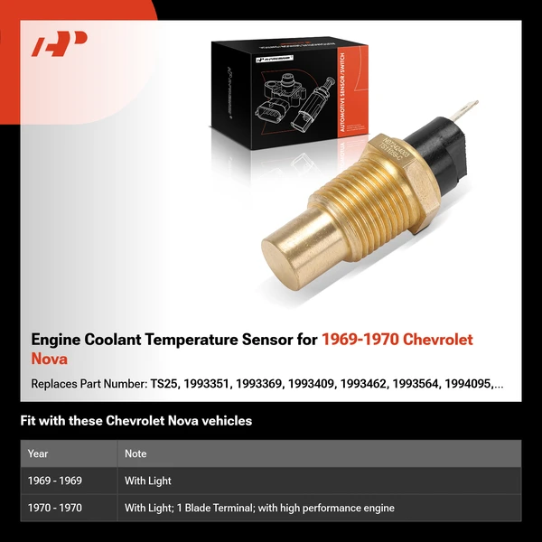 Engine Coolant Temperature Sensor for 1969-1970 Chevrolet Nova