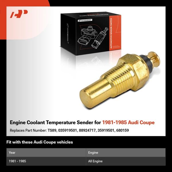 Engine Coolant Temperature Sender for 1981-1985 Audi Coupe