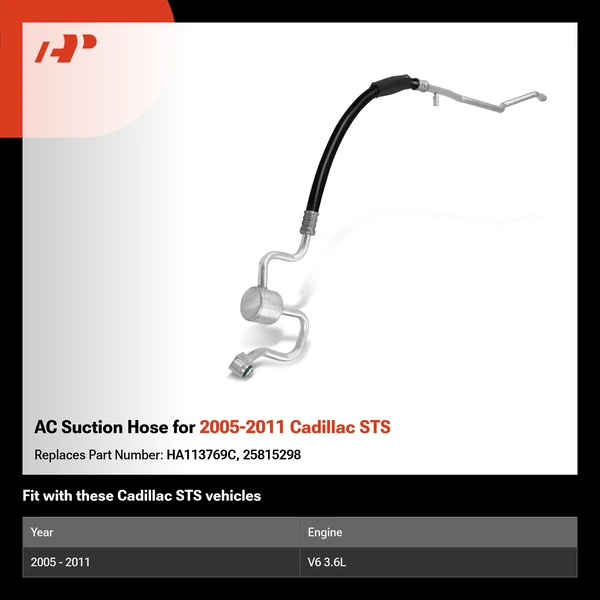 AC Suction Hose for 2005-2011 Cadillac STS