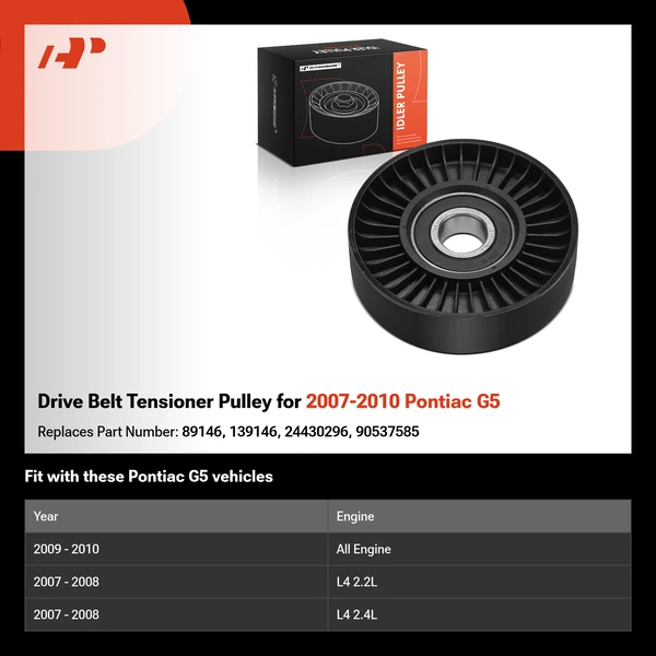 Drive Belt Tensioner Pulley for 2007-2010 Pontiac G5