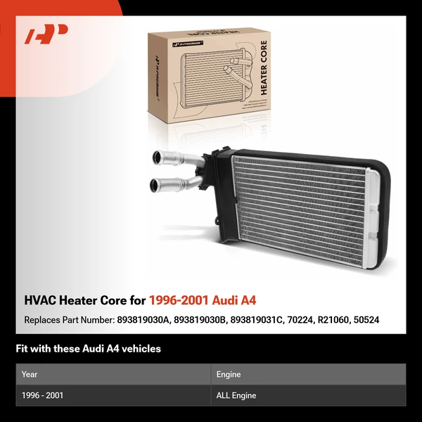 HVAC Heater Core for 1996-2001 Audi A4