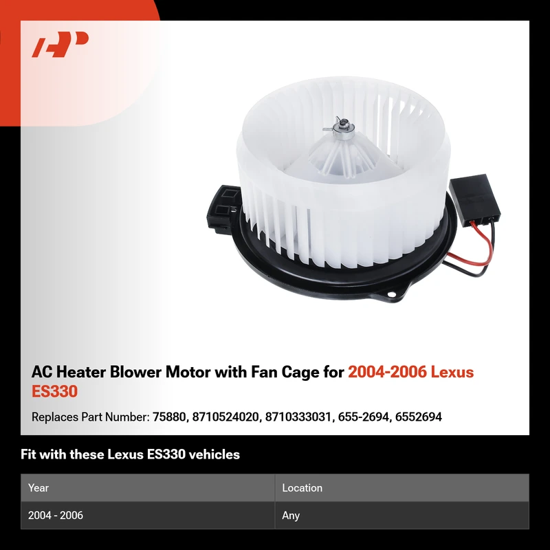 AC Heater Blower Motor with Fan Cage for 2004-2006 Lexus ES330
