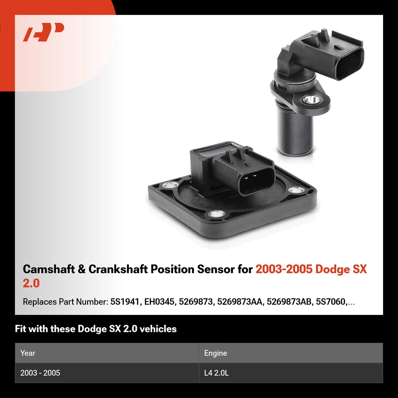 Camshaft & Crankshaft Position Sensor for 2003-2005 Dodge SX 2.0