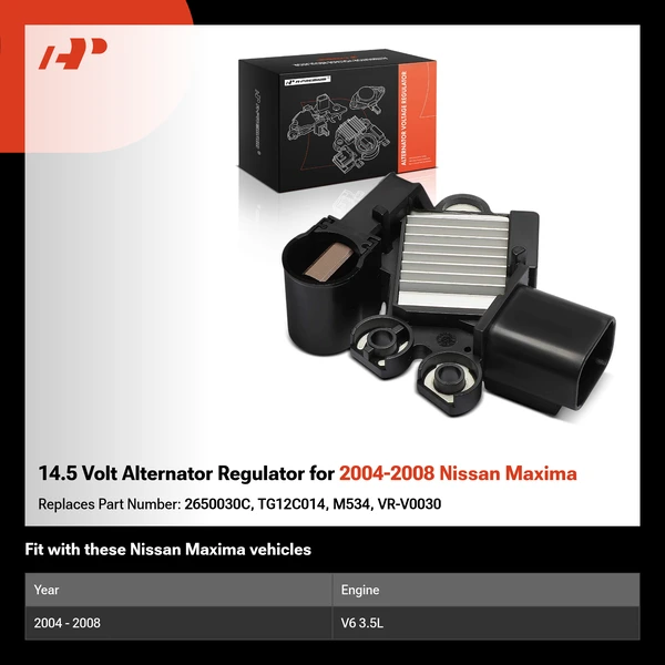14.5 Volt Alternator Regulator for 2004-2008 Nissan Maxima