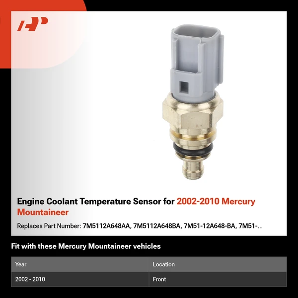 Engine Coolant Temperature Sensor for 2002-2010 Mercury Mountaineer