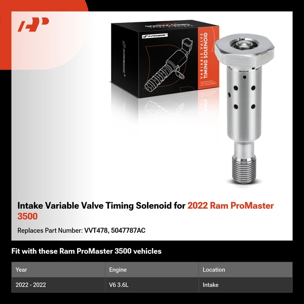 Intake Variable Valve Timing Solenoid for 2022 Ram ProMaster 3500