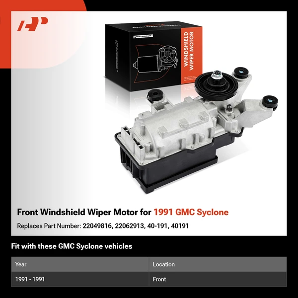 Front Windshield Wiper Motor for 1991 GMC Syclone