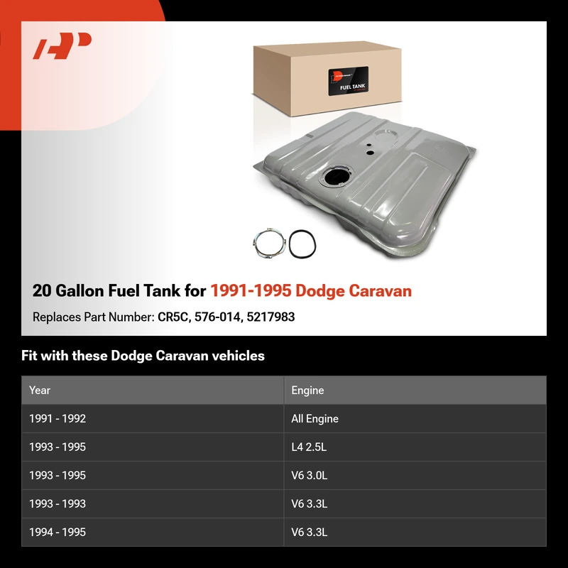 20 Gallon Fuel Tank for 1991-1995 Dodge Caravan