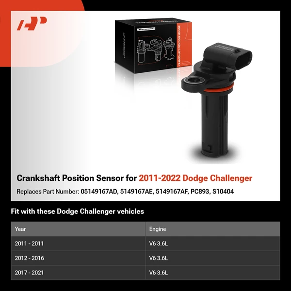 Crankshaft Position Sensor for 2011-2022 Dodge Challenger