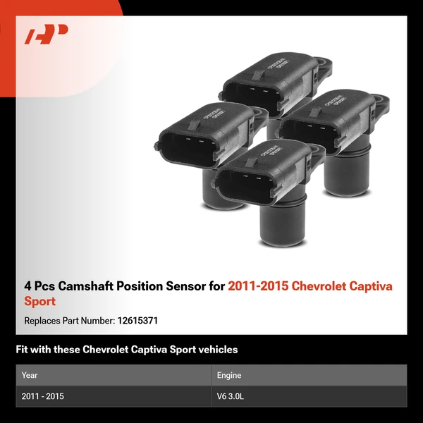 4 Pcs Camshaft Position Sensor for 2011-2015 Chevrolet Captiva Sport