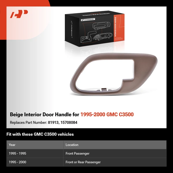 Beige Interior Door Handle for 1995-2000 GMC C3500