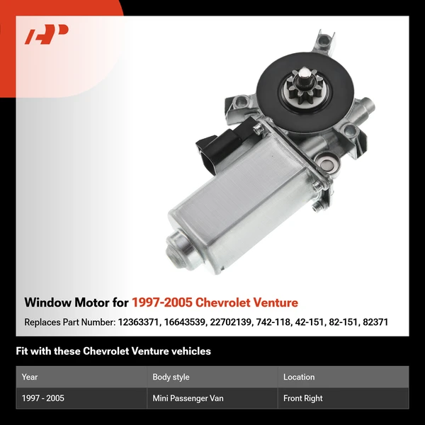 Window Motor for 1997-2005 Chevrolet Venture