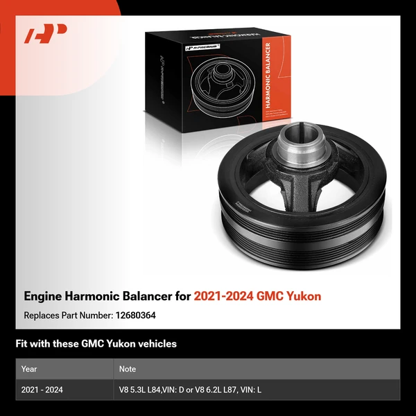Engine Harmonic Balancer for 2021-2024 GMC Yukon